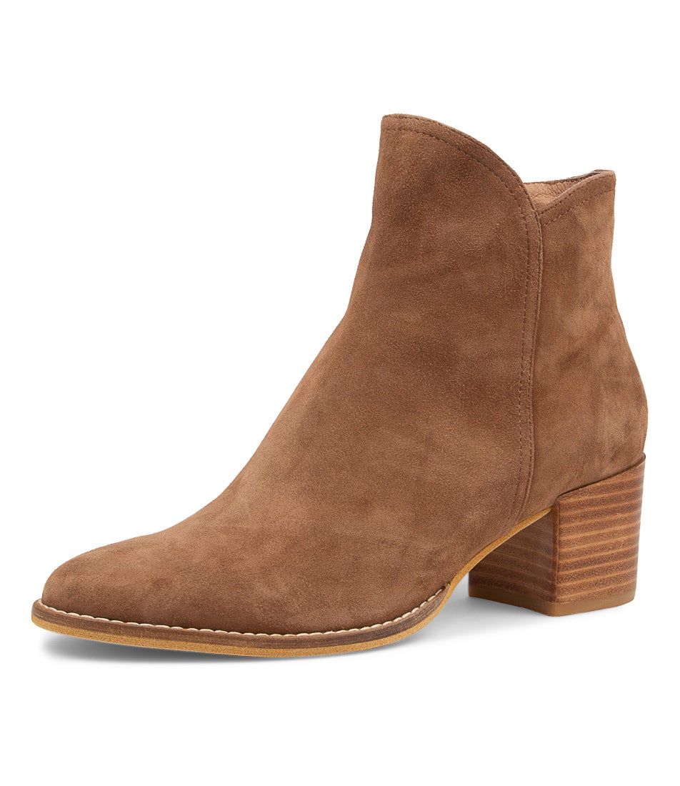 Mockas Light Choc Suede Ankle Boots