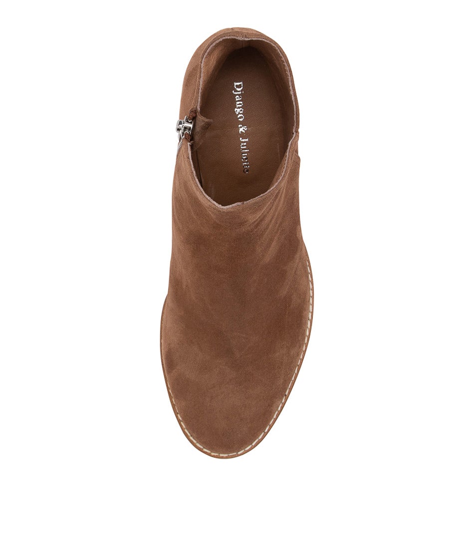 Mockas Light Choc Suede Ankle Boots
