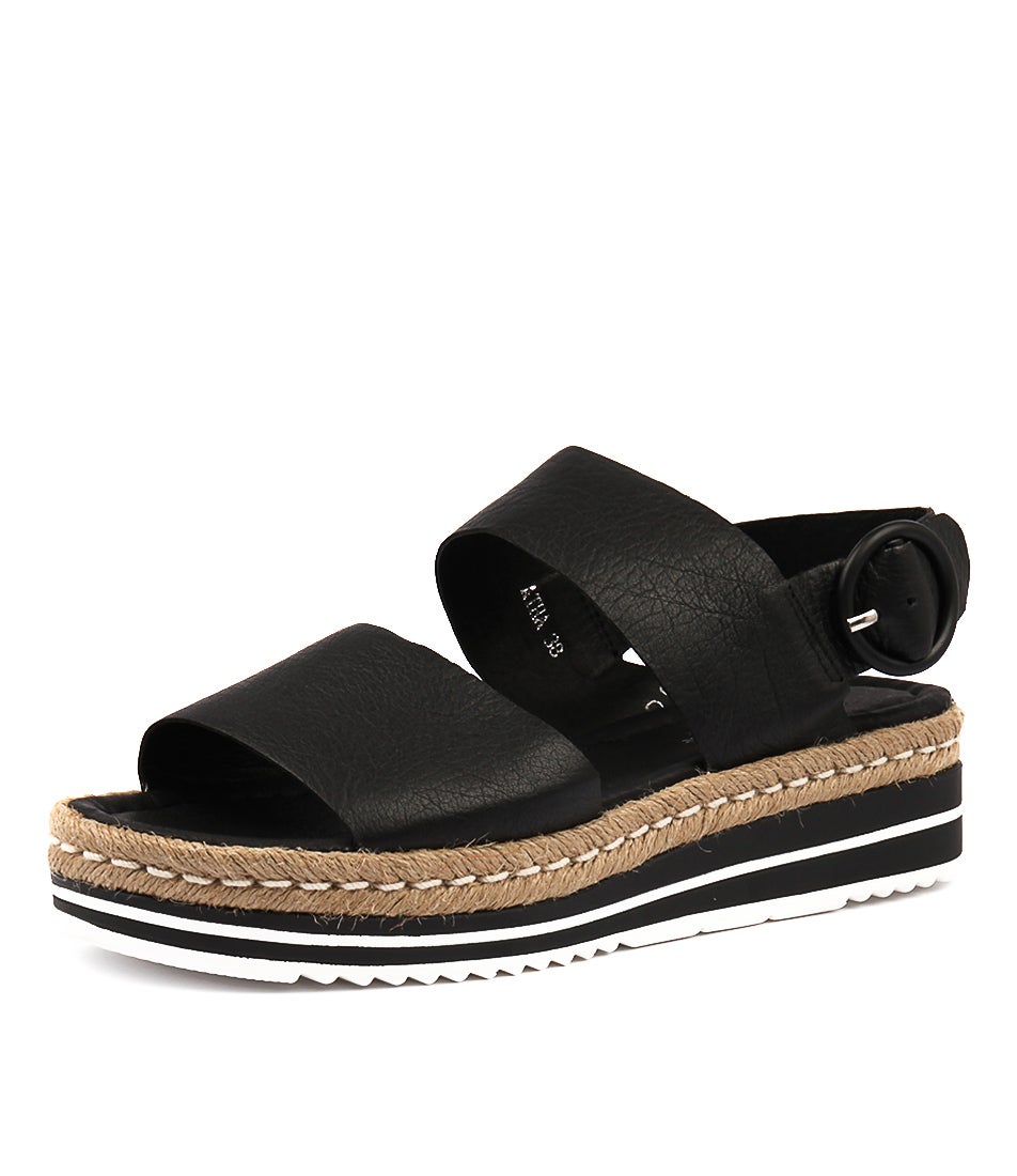 Atha Black Leather