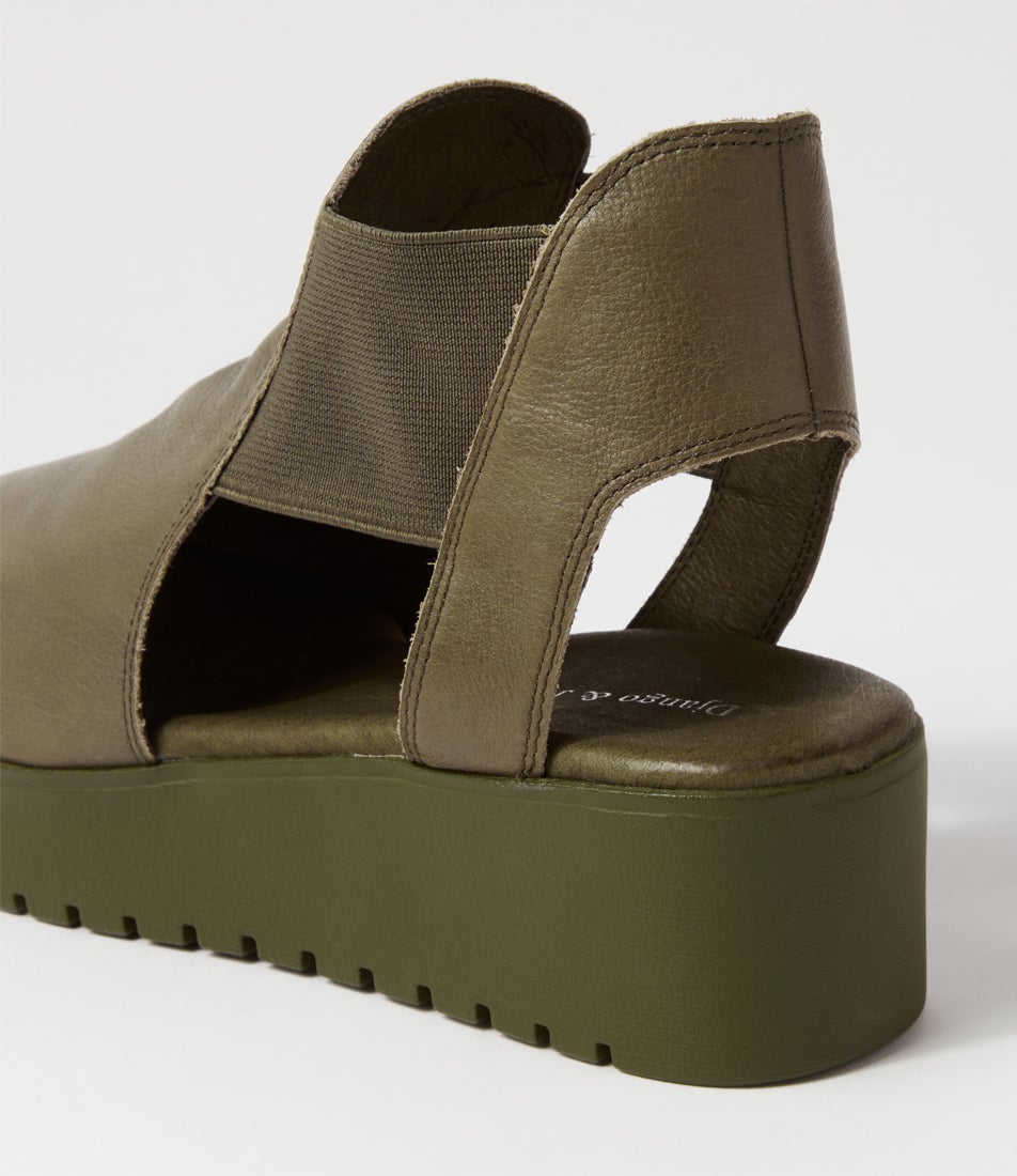 Ozie Olive Leather Sandals