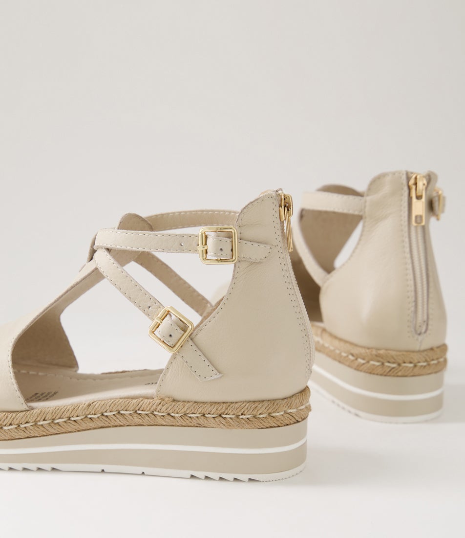 Alexys Vanilla Leather Sandals