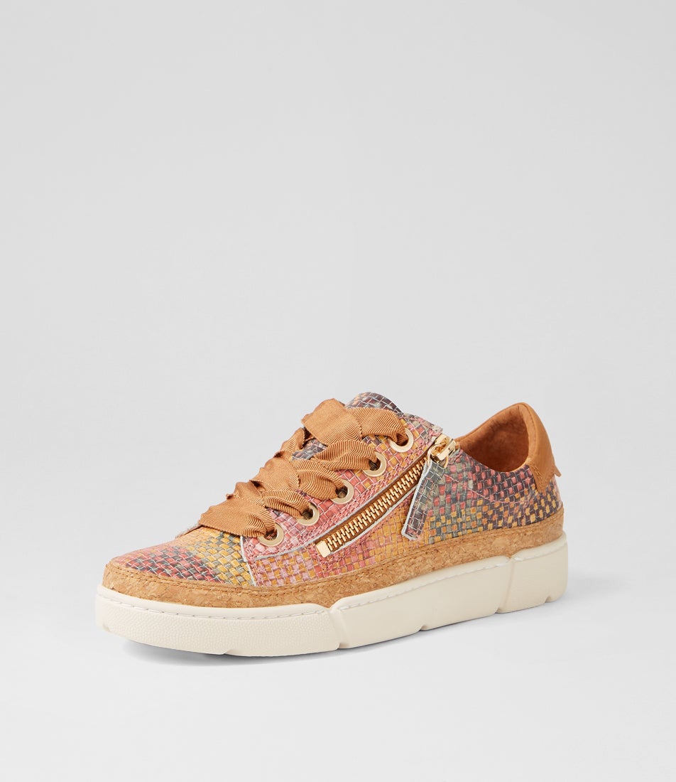 Torayne Autumn Multi Dark Tan Leather Flat Shoes