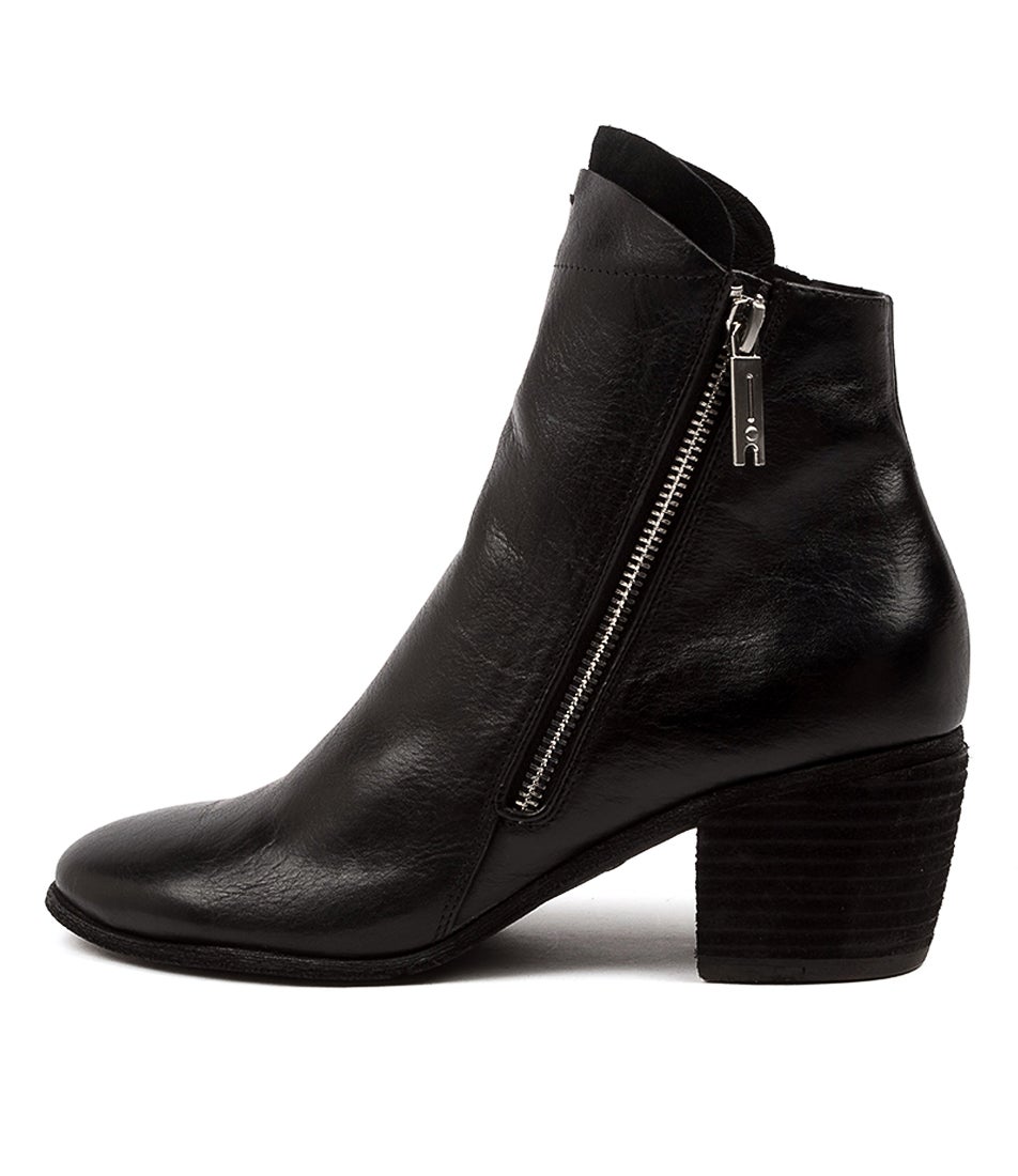 Helda Black Leather-Suede