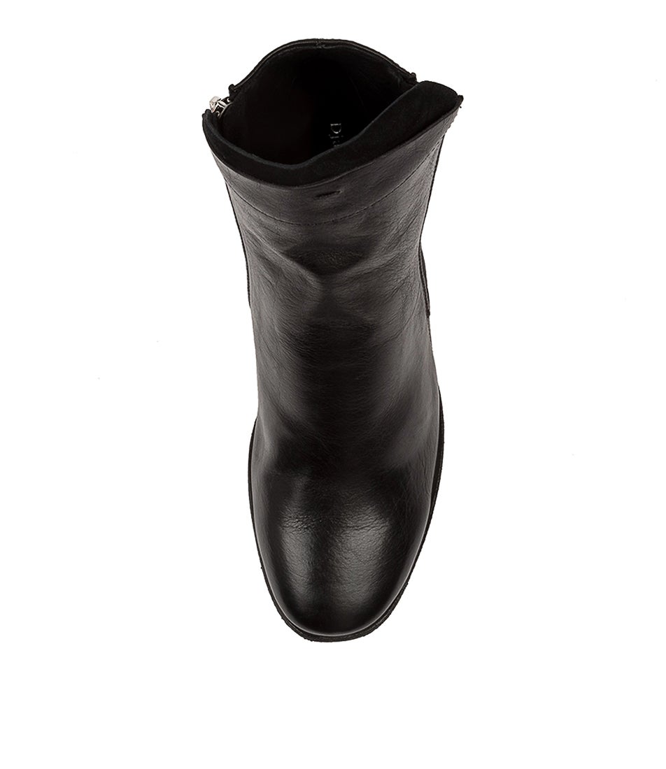 Helda Black Leather-Suede