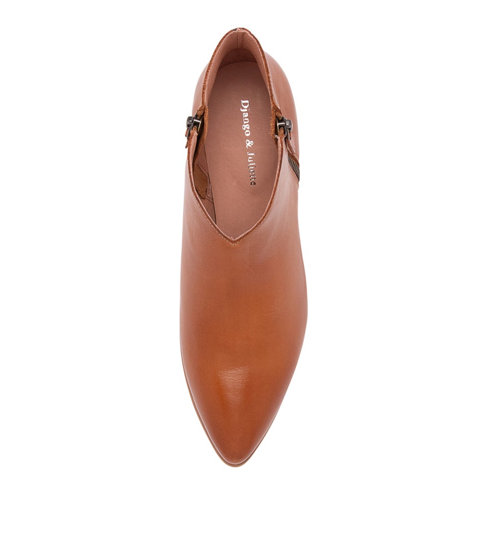 Josky Tan Leather Heeled Boots