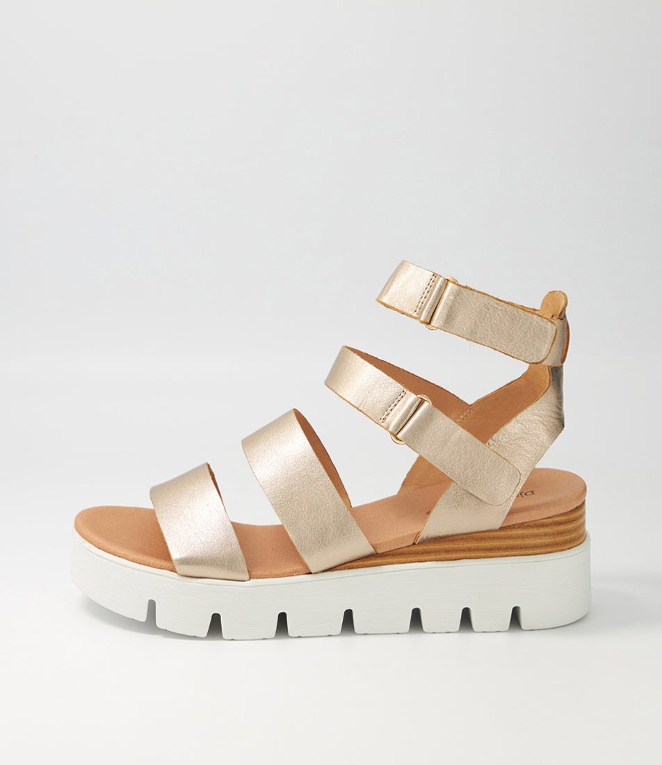 Rhean Champagne Leather Sandals