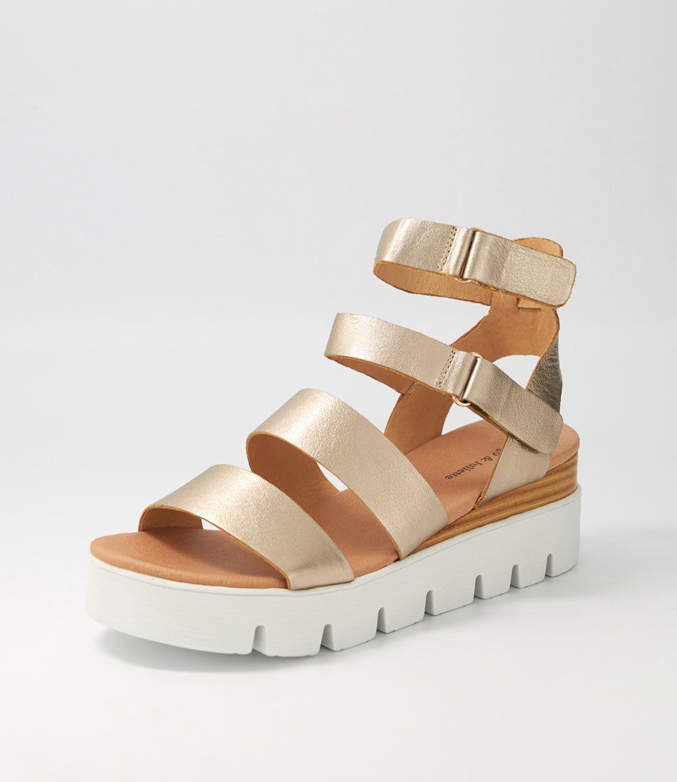 Rhean Champagne Leather Sandals