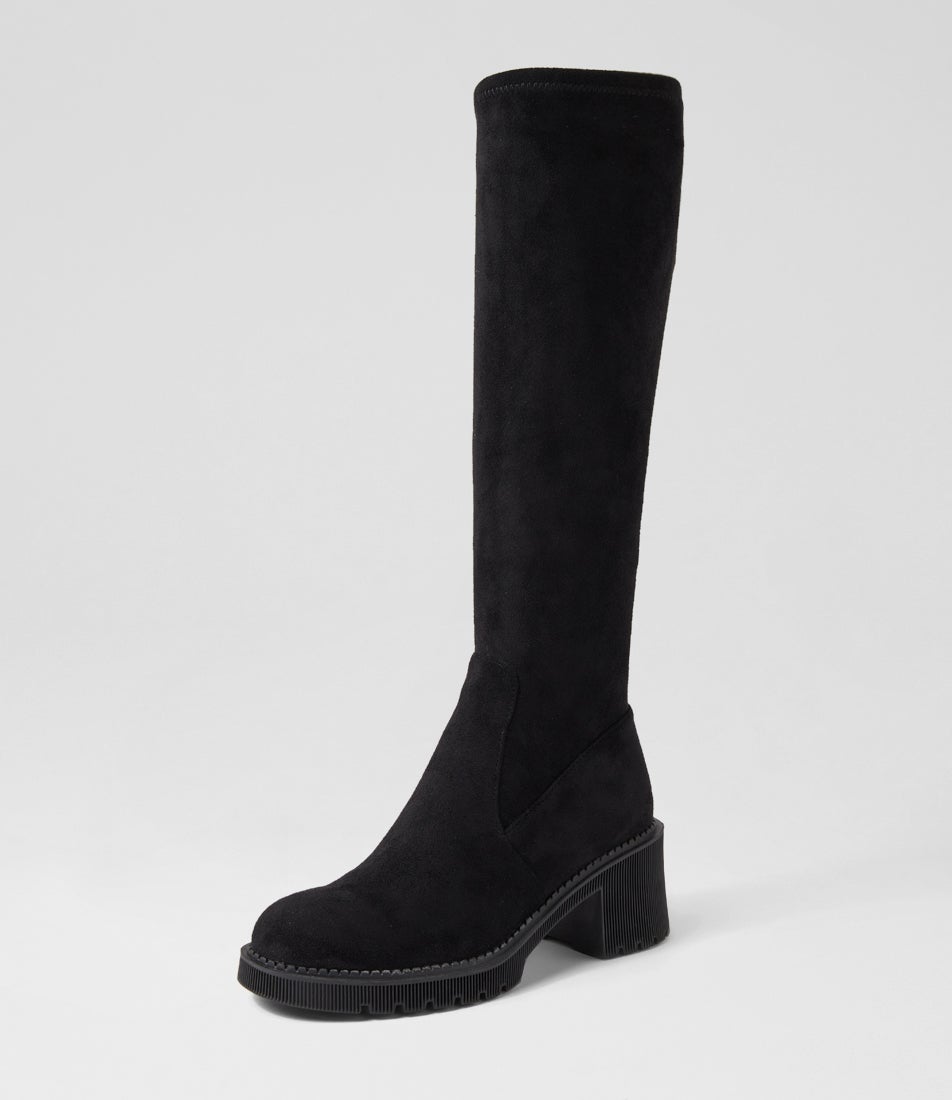 Zina-Dj-Black-Stretch Microsuede
