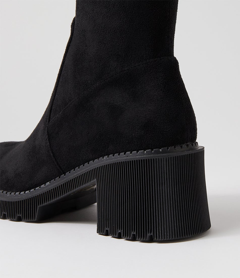 Zina-Dj-Black-Stretch Microsuede
