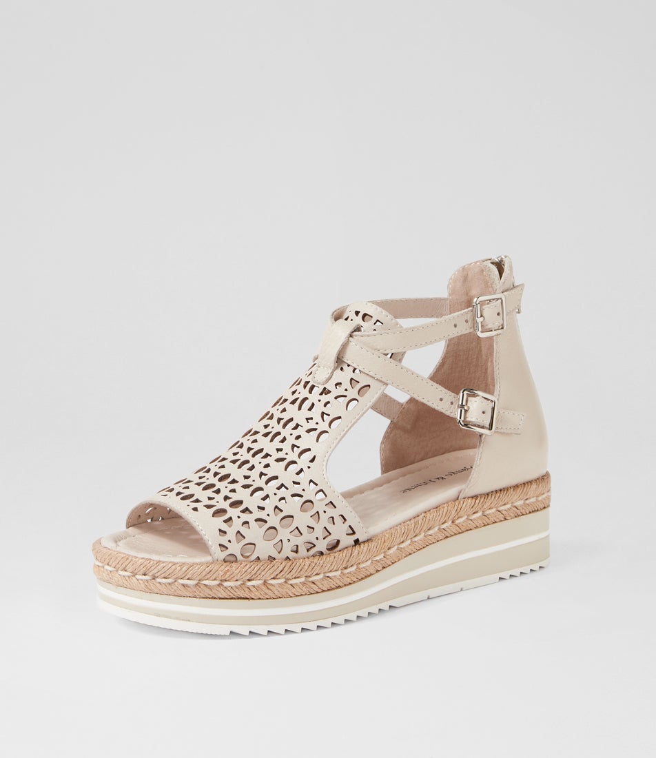 Accra Almond Leather Espadrilles