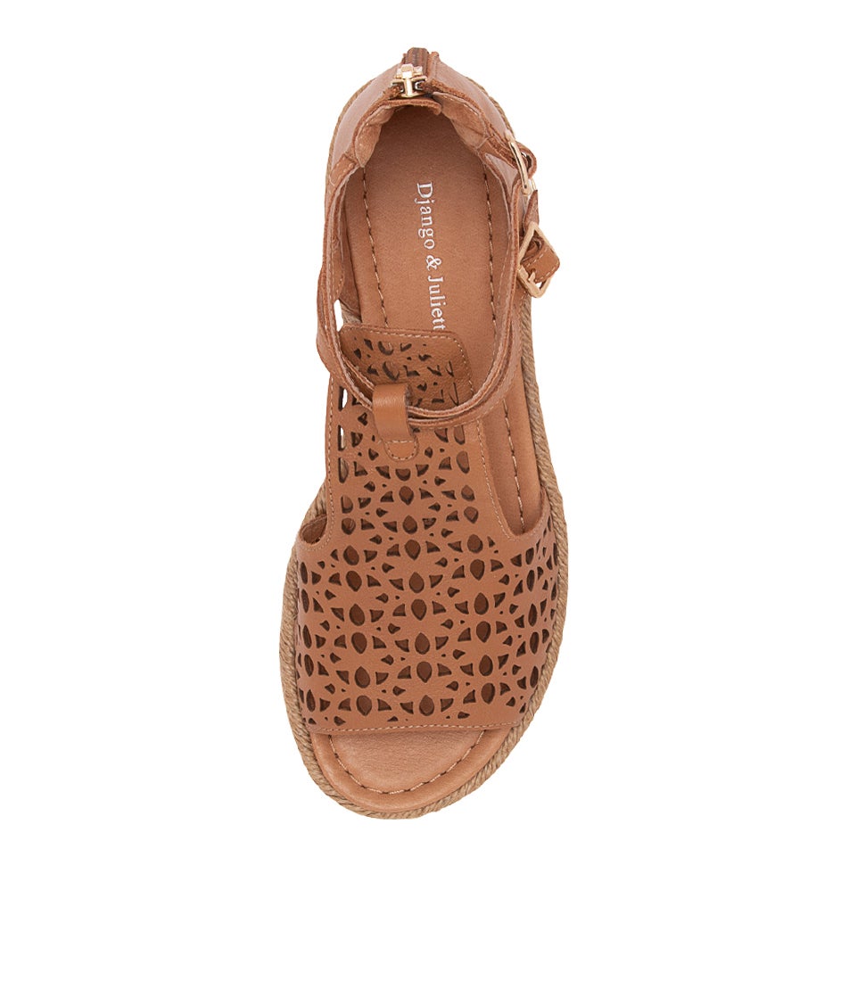 Accra Dark Tan Leather Espadrilles