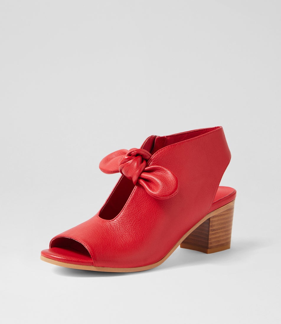Banana Red Leather Sandals