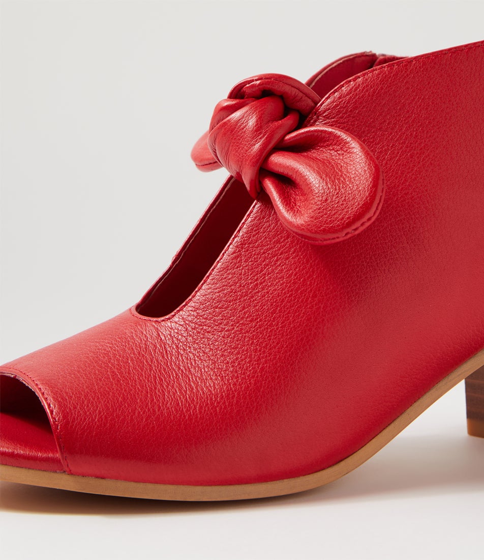 Banana Red Leather Sandals