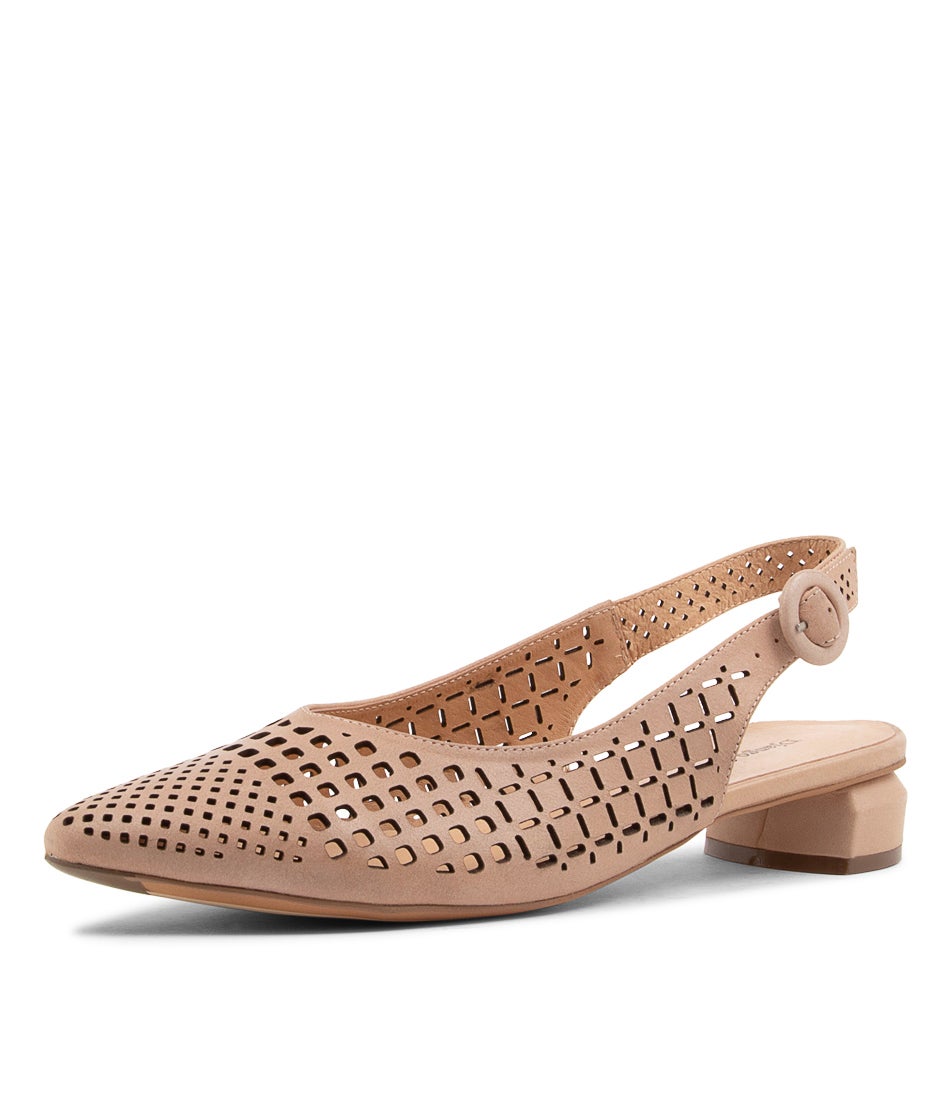 Fabbi Nude Leather Flat Shoes