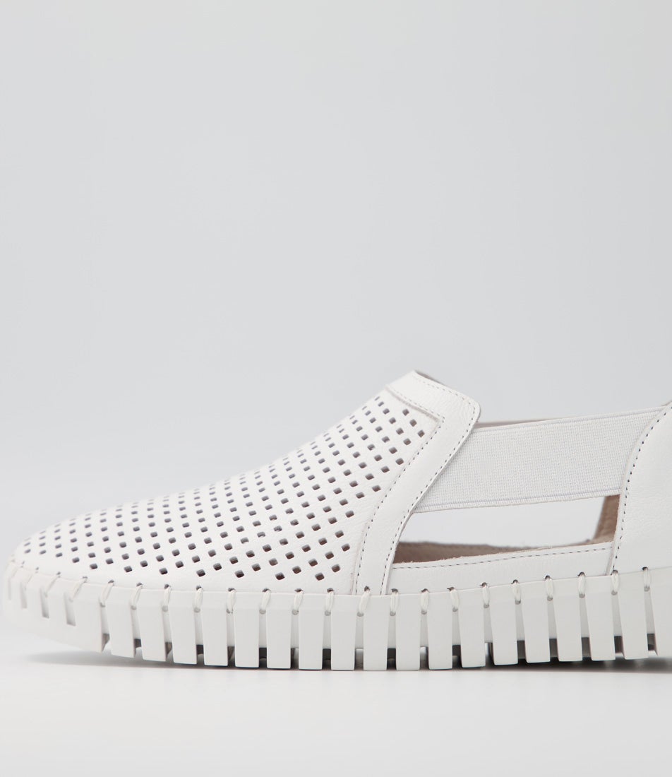 Habiki White Leather Sneakers