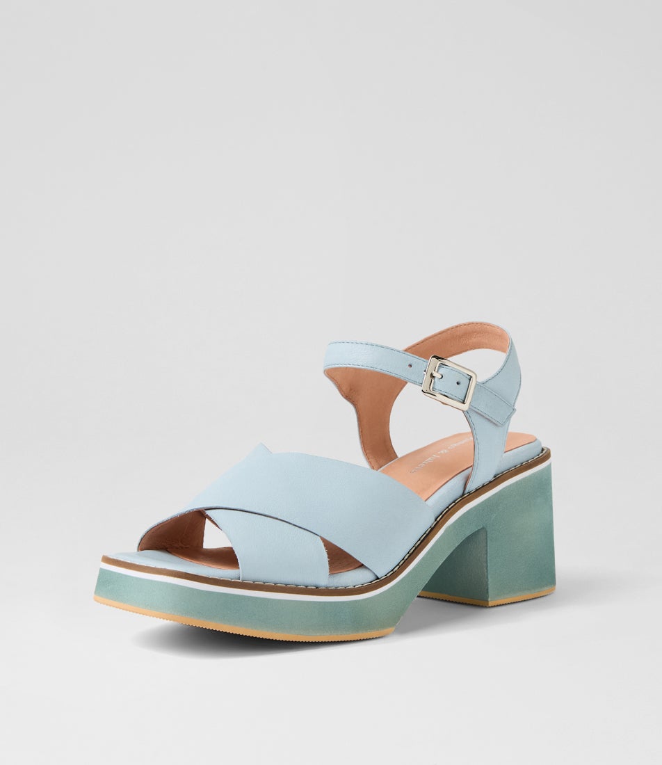 Jemi Denim Leather Sandals