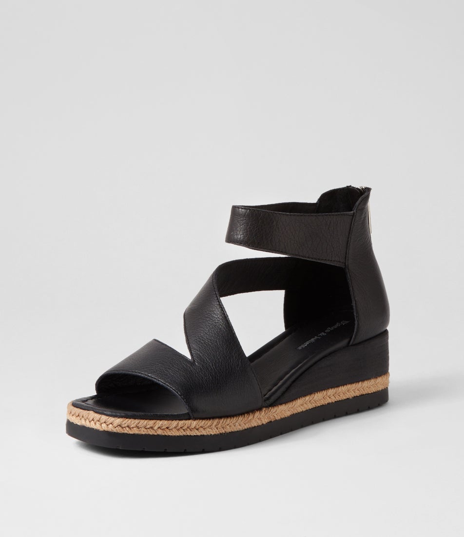 Ismet Black Leather Espadrilles Ismet Black Leather Espadrilles