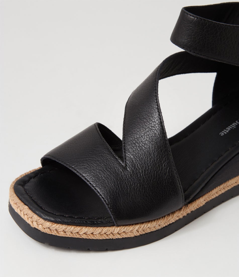 Ismet Black Leather Espadrilles Ismet Black Leather Espadrilles