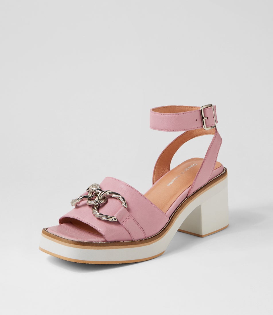 Jarth Pink Leather Sandals