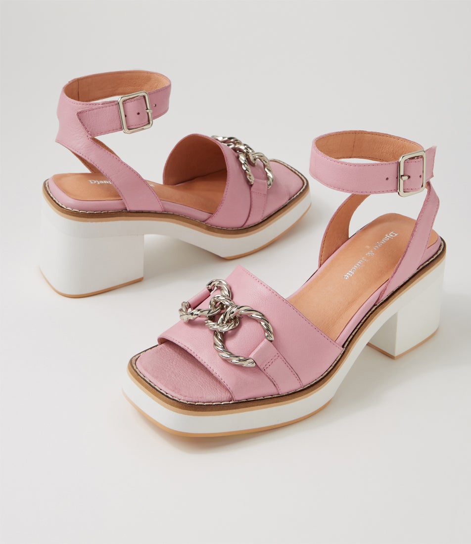 Jarth Pink Leather Sandals