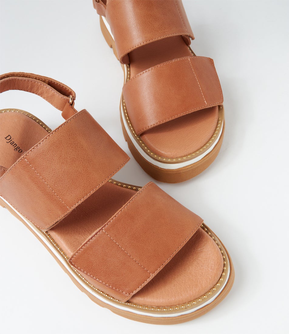 Soner Tan Leather Sandals