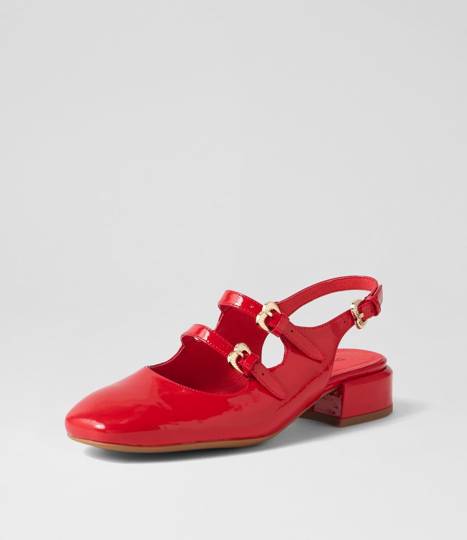 Viraz Red Patent Leather Heels