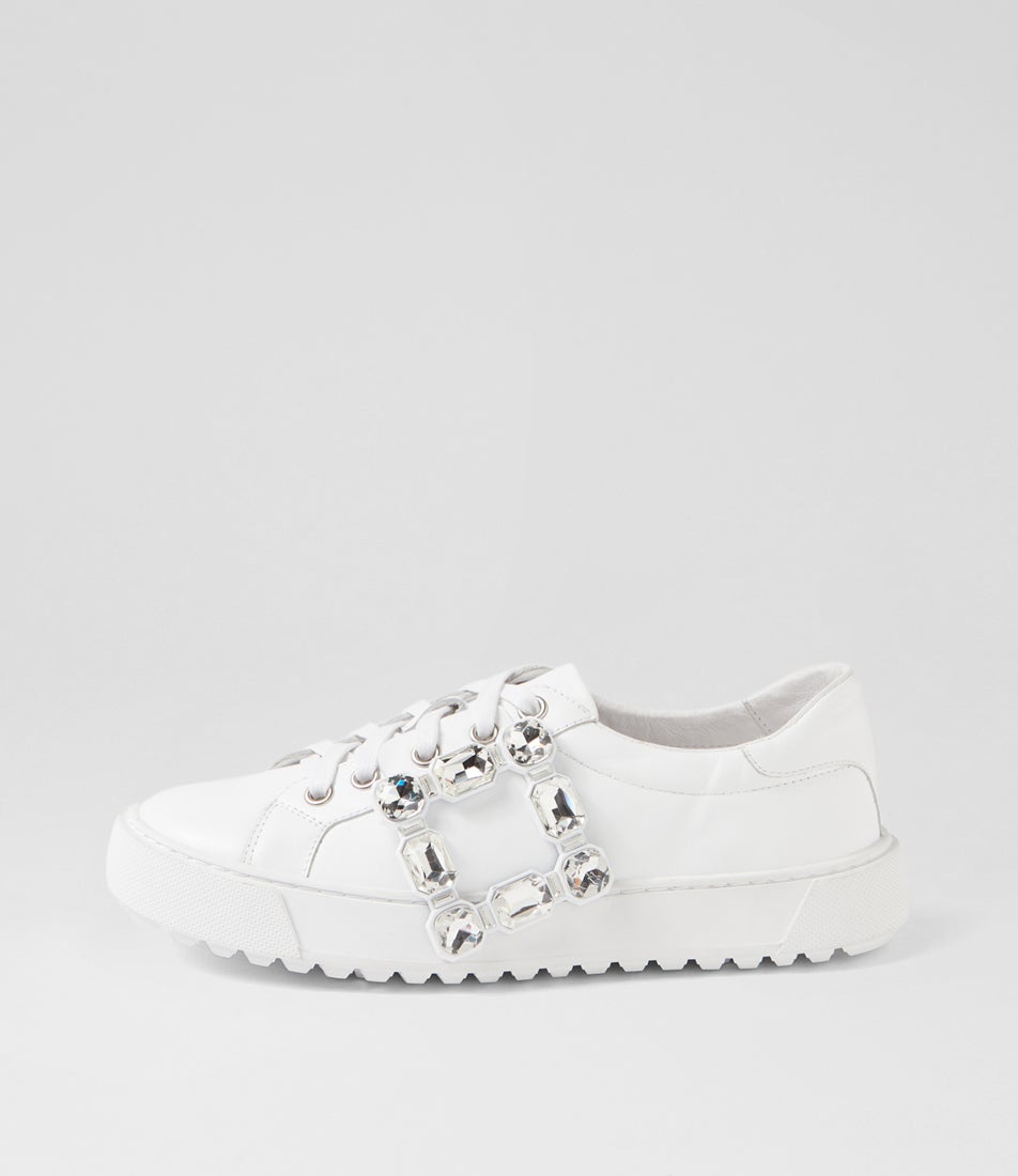 Tamir White Leather Sneakers