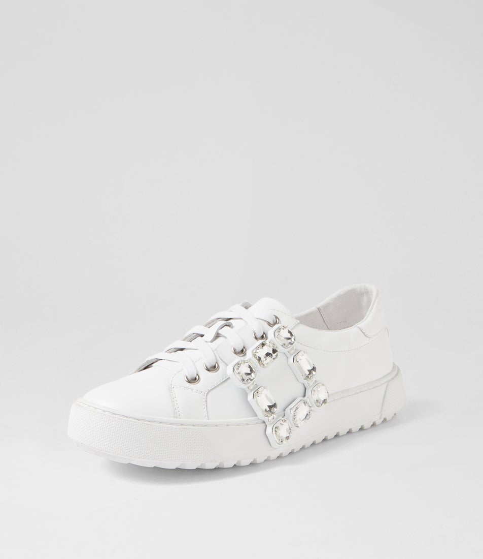 Tamir White Leather Sneakers
