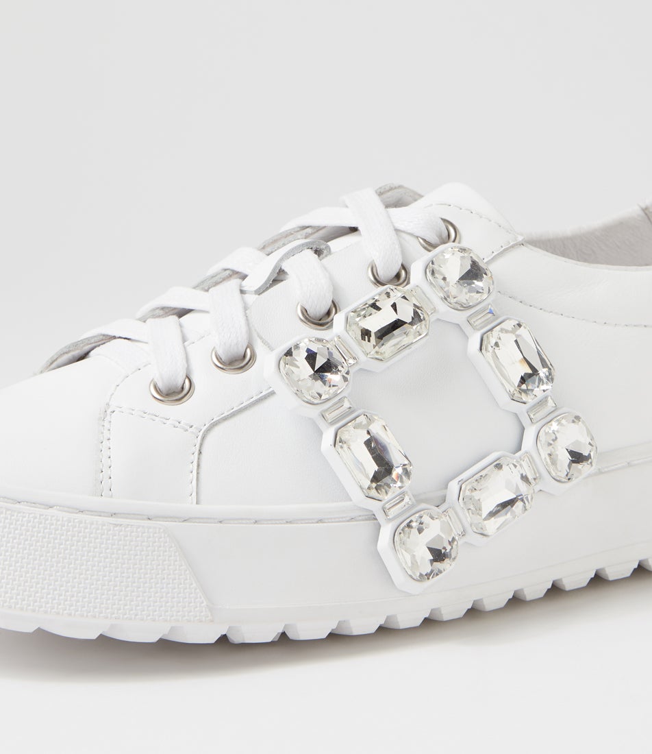 Tamir White Leather Sneakers
