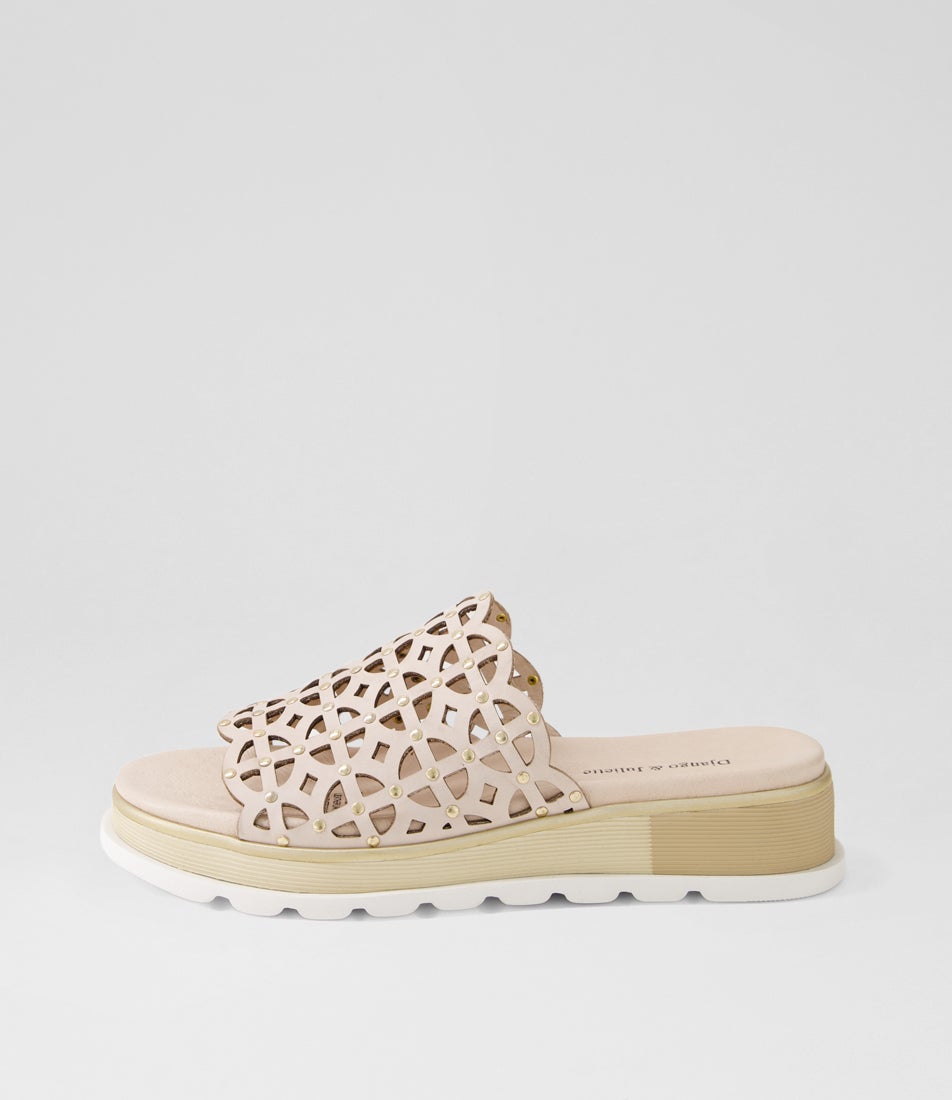 Chade Almond Leather Slides