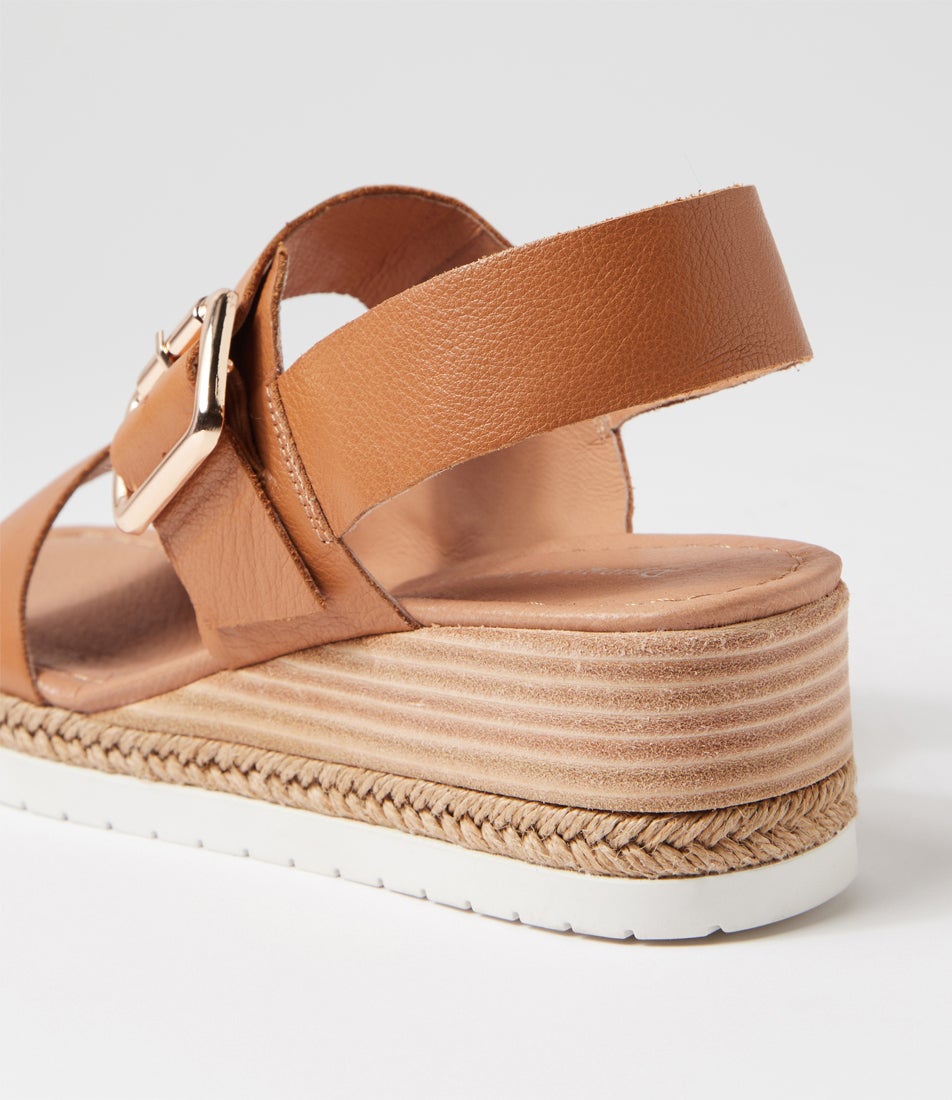 Isling Dark Tan Leather Sandals