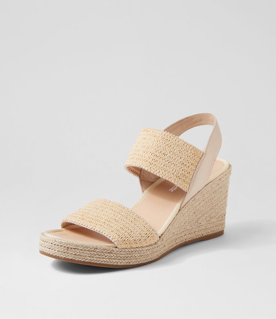 Pivey Natural Rope Elastic Leather Sandals