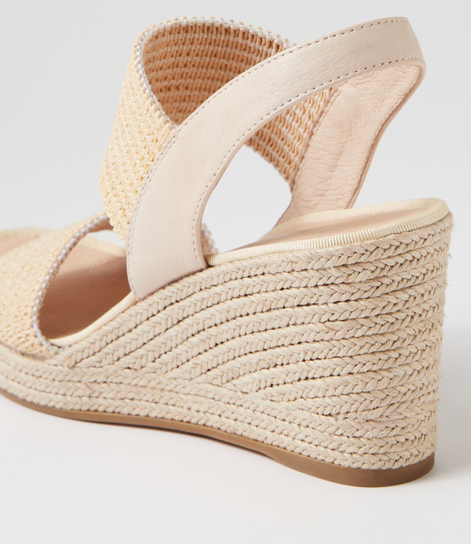 Pivey Natural Rope Elastic Leather Sandals