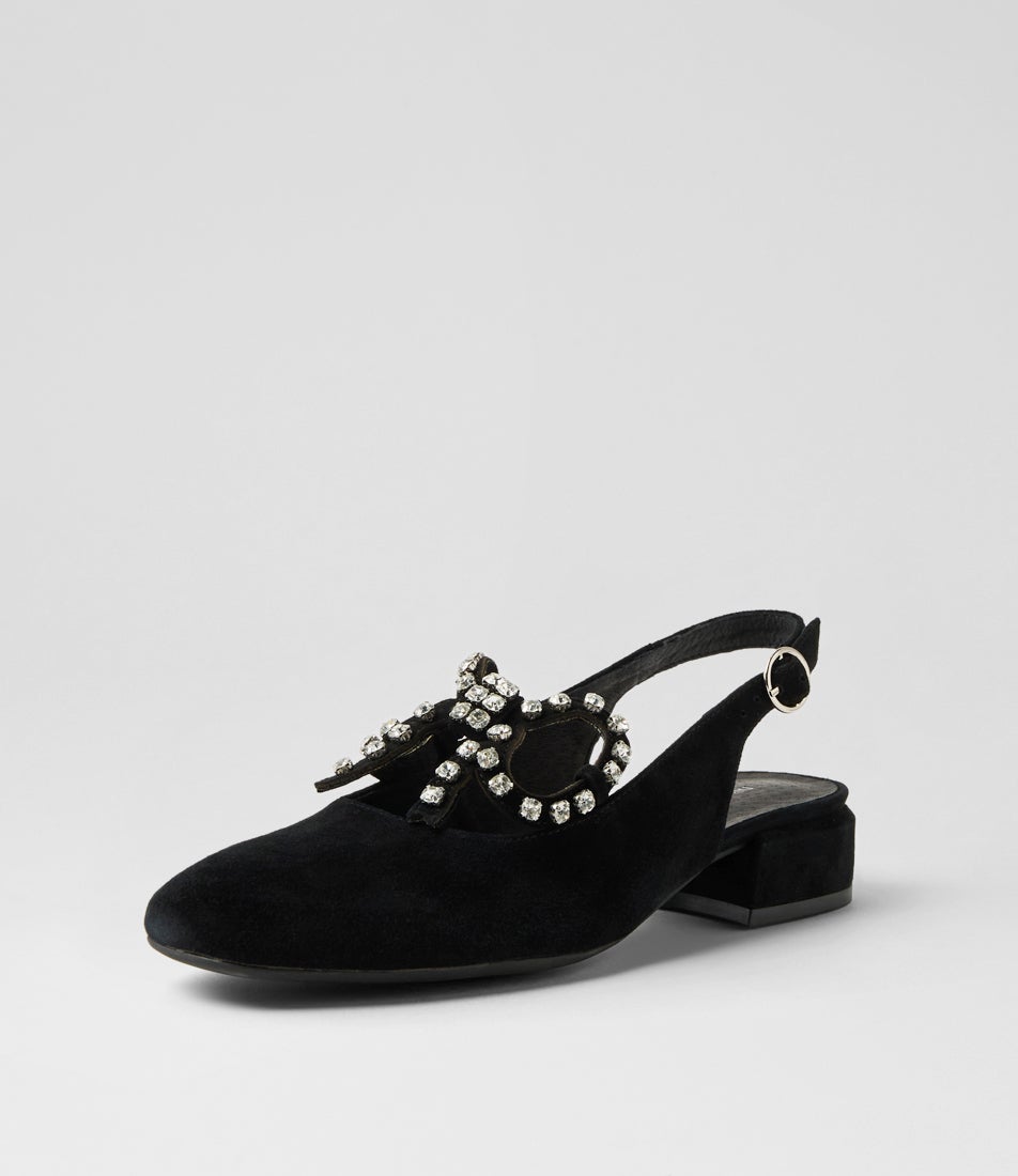 Vaylow Black Suede Heels