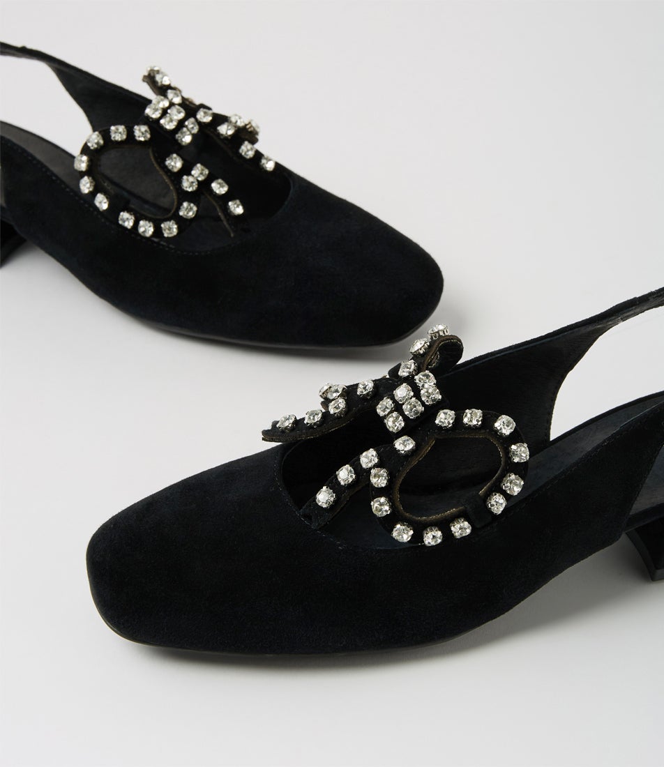 Vaylow Black Suede Heels