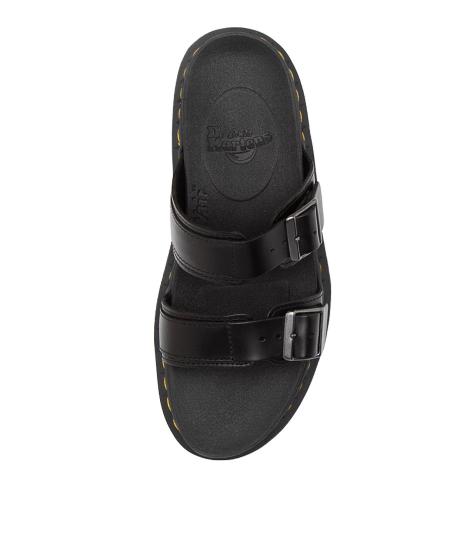 Myles Slide Black Leather