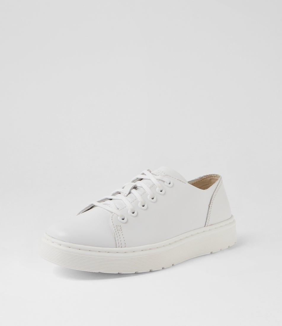 Dante 6 Eye Raw Shoe M White Leather Lace Up Flats