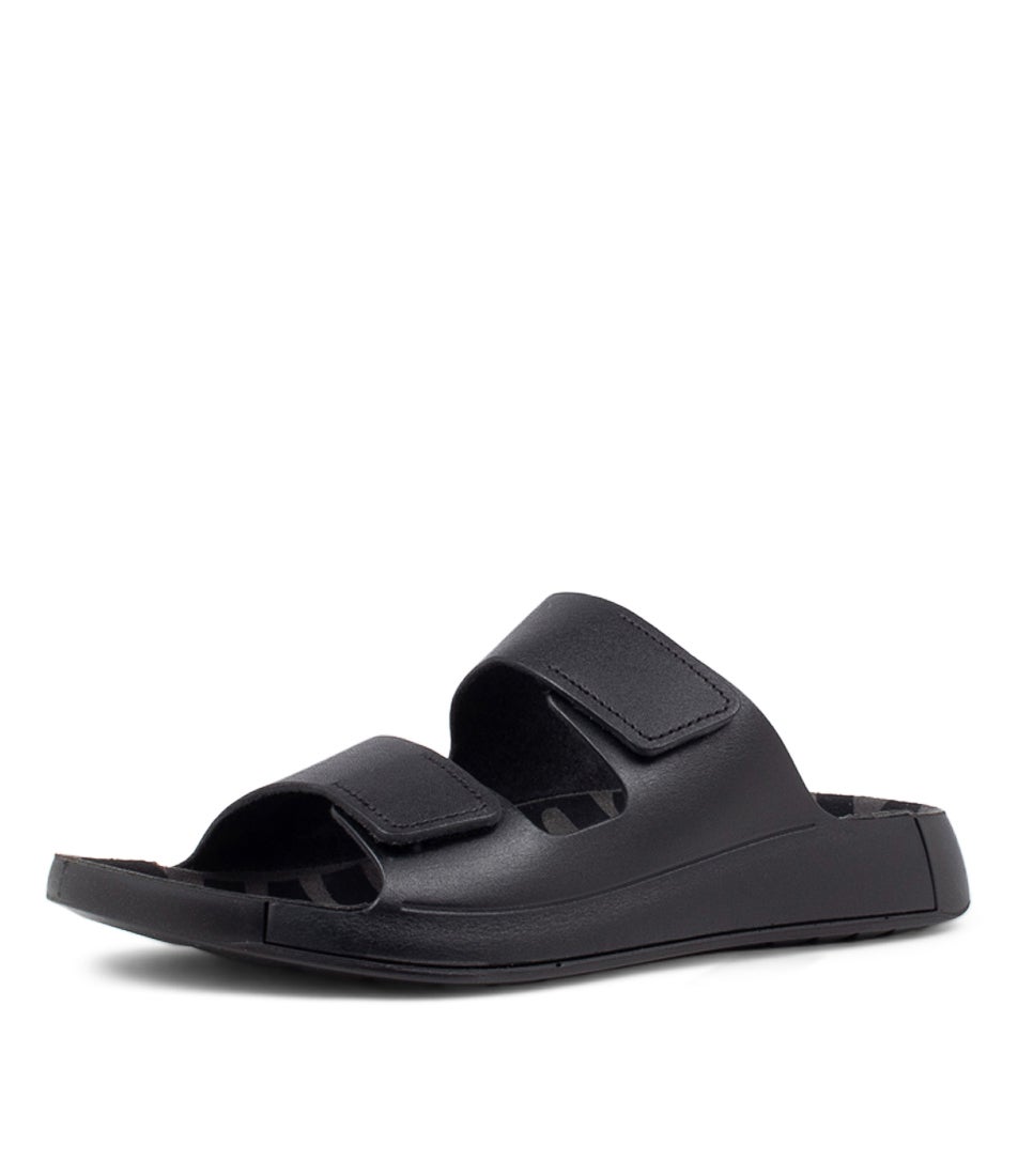 Cozmo M Black Leather Slides