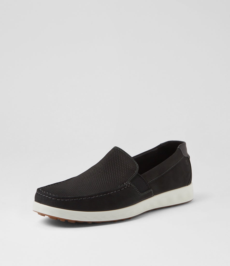 S Lite Moc M Black Nubuck Flat Shoes