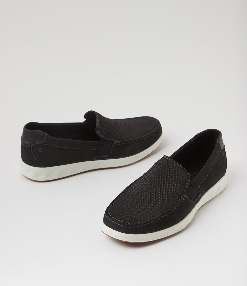 S Lite Moc M Black Nubuck Flat Shoes