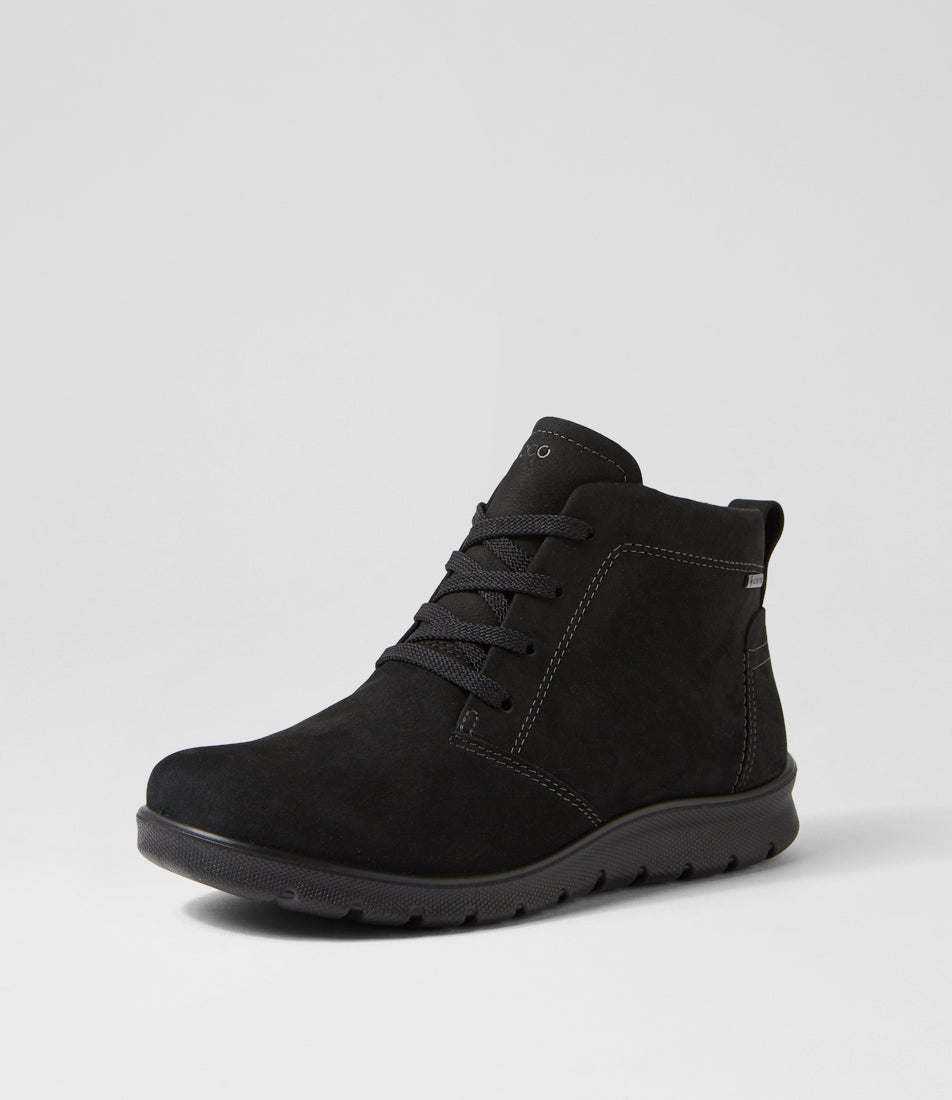 Babett Boot Black Fuego Nubuck Lace Up Boots