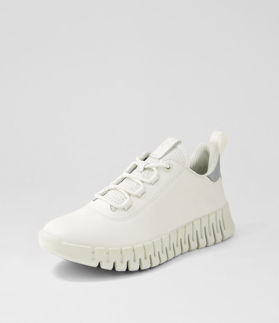 Gruuv W White Light Grey Leather Fabric Sneakers