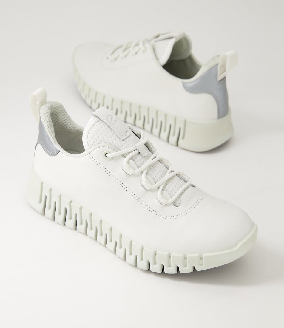 Gruuv W White Light Grey Leather Fabric Sneakers