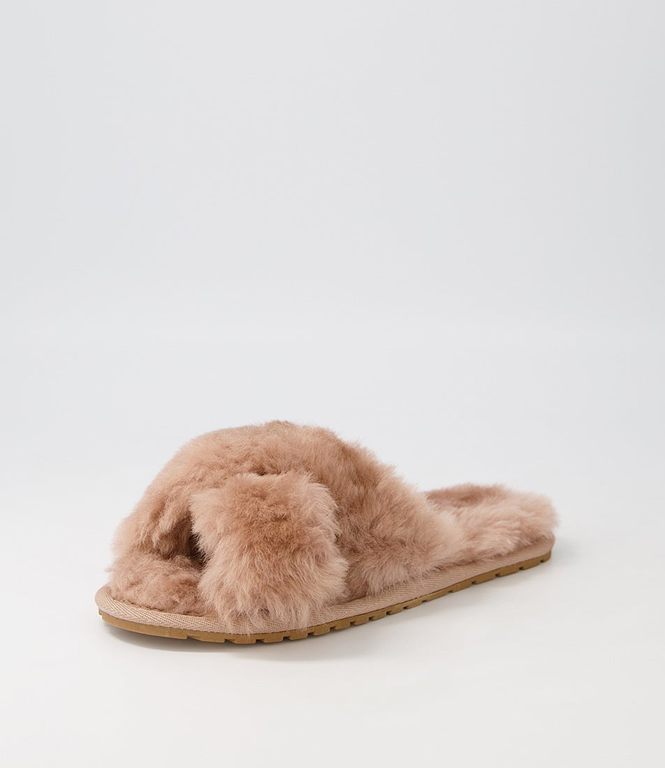Mayberry Camel Sheepskin Slippers