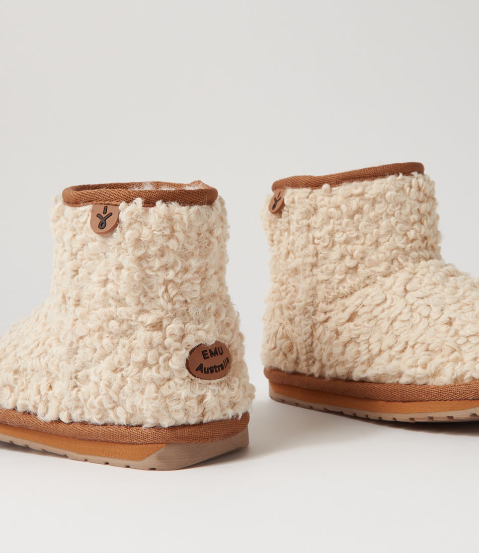 Wallaby Mini Teddy Tot Natural Suede Ankle Boots