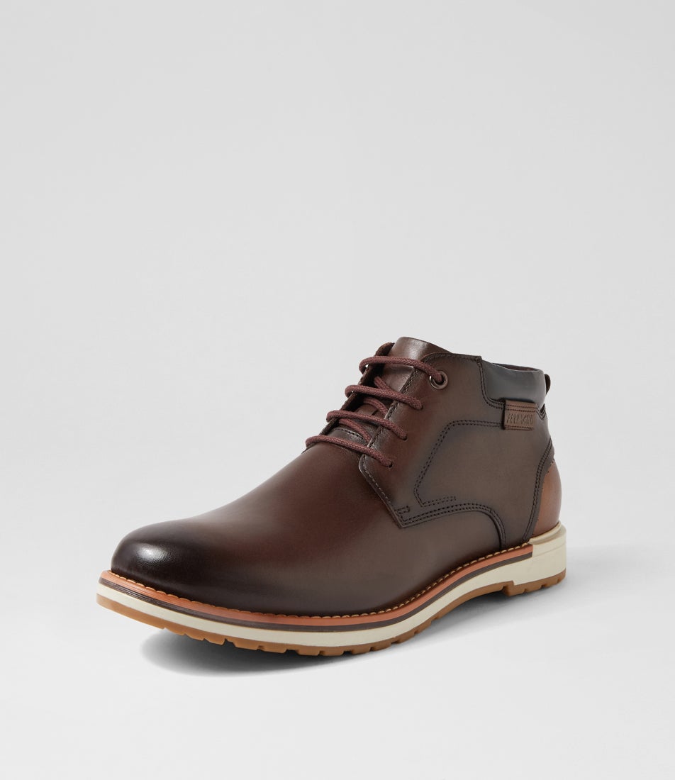 Tai Tabacco Leather Lace Up Boots