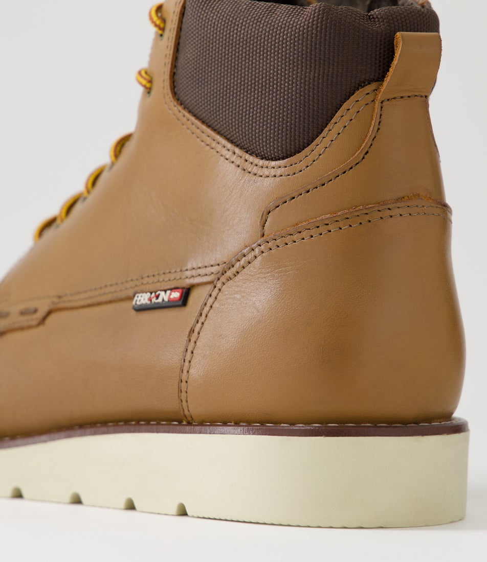Jayden Havanna Leather Lace Up Boots