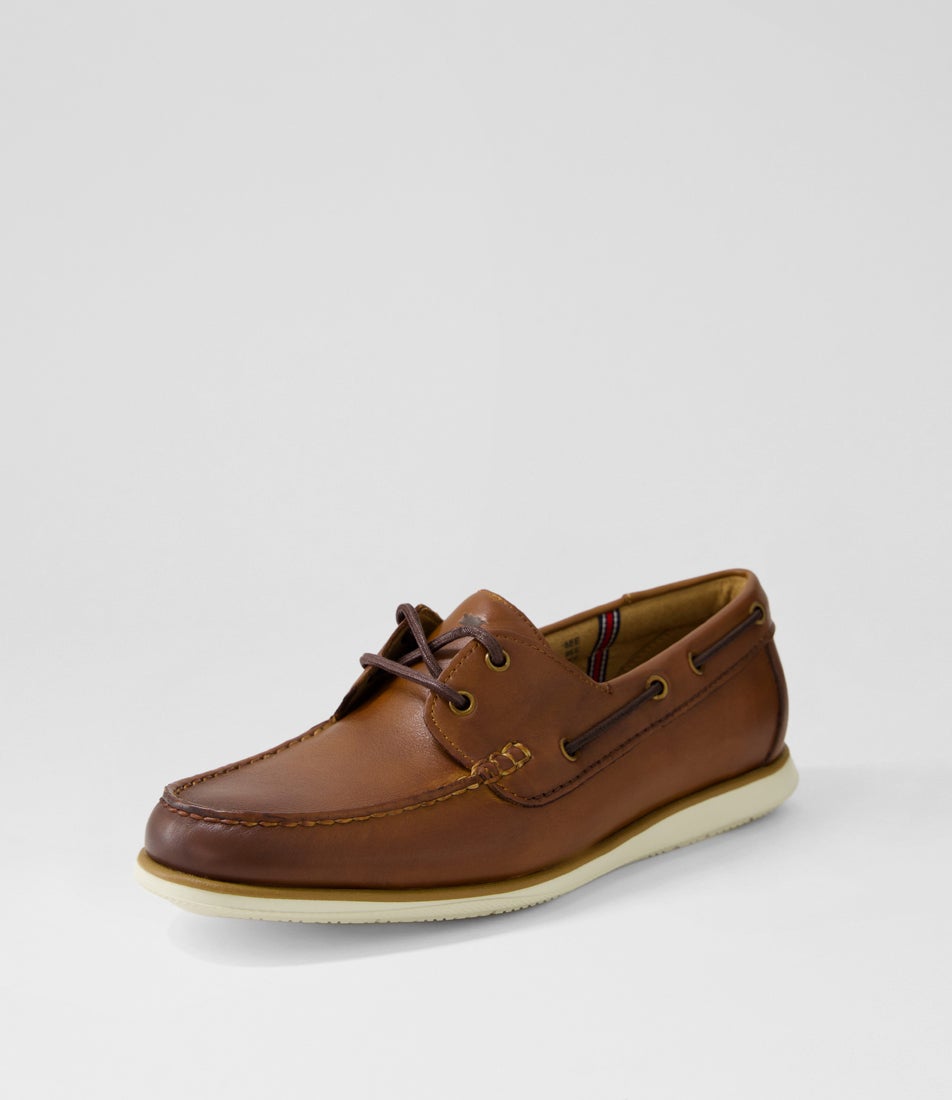 Atlantic 2 Eye Cognac Leather Boat Shoes