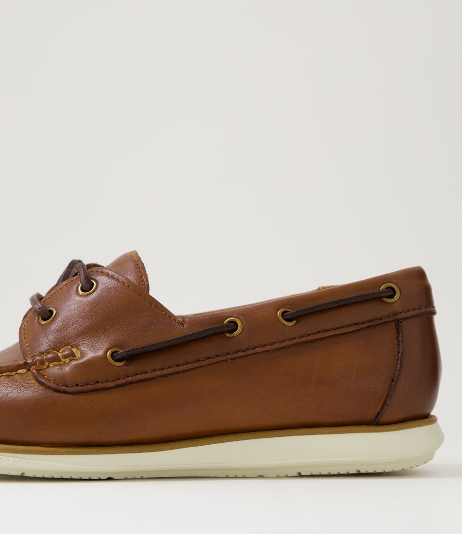 Atlantic 2 Eye Cognac Leather Boat Shoes