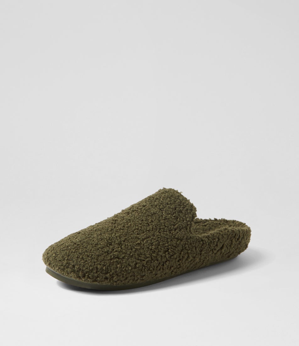 Kush Olive Fabric Slippers